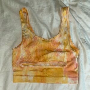 URBAN OUTFITTERS TIE DYE TANK WITH FRONT CUT OUT